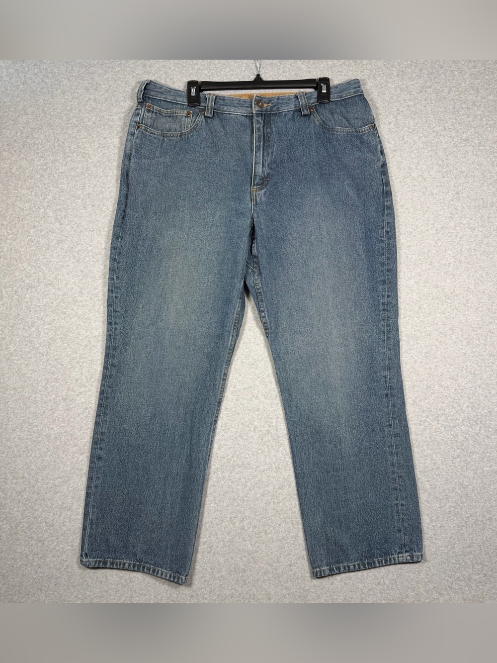 Duluth Trading Co Blue Denim Jeans Straight Fit Workwear Mens Size 38x30